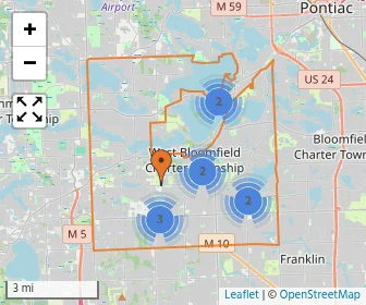Area schools map